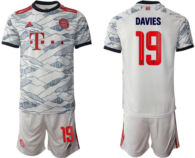 Men 2021-2022 Club Bayern Munich away white #19 Soccer Jersey->bayern munich jersey->Soccer Club Jersey